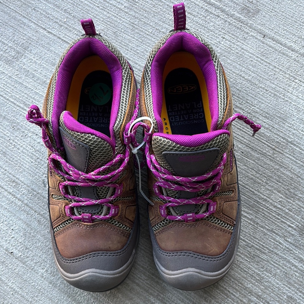 Keen Brown and Pink Hiking Shoes